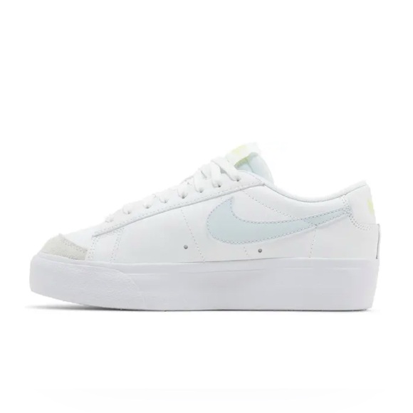 Nike Light Blue & White Blazer Low Platforms - Size W 9 EU 40.5 - Picture 4 of 13
